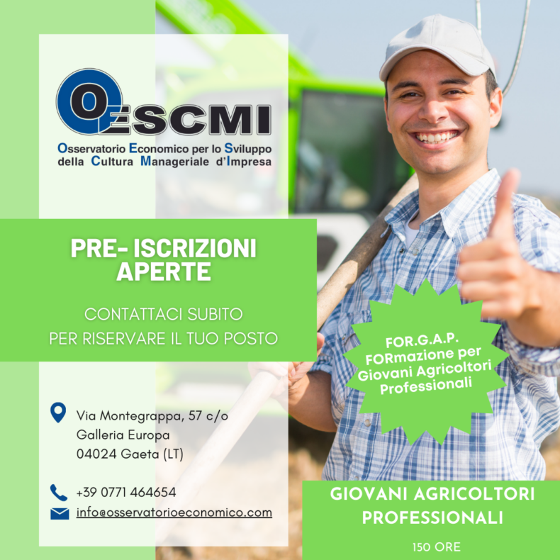 FOR.G.A.P. formazione per giovani agricoltori professionali​